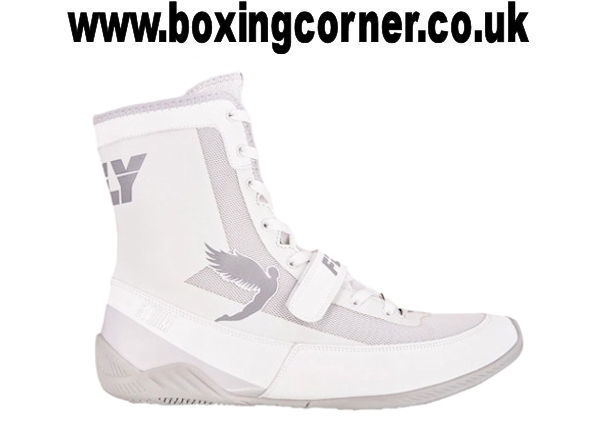 Fly Storm Boxing Boots White and Silver